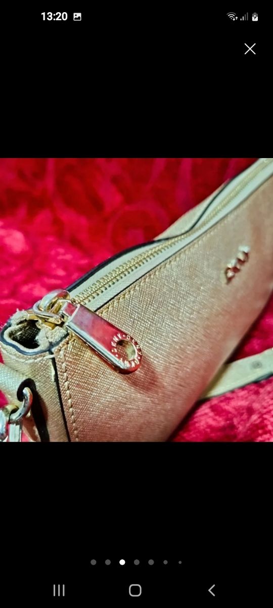 Bolso DKNY dorado - bandolera