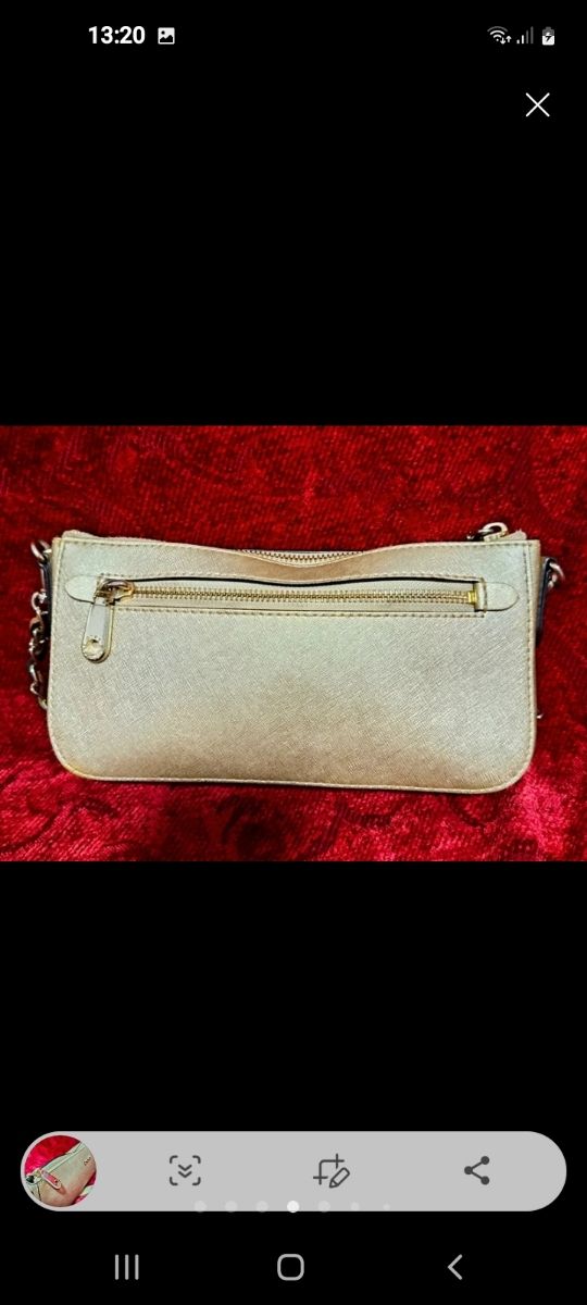 Bolso DKNY dorado - bandolera