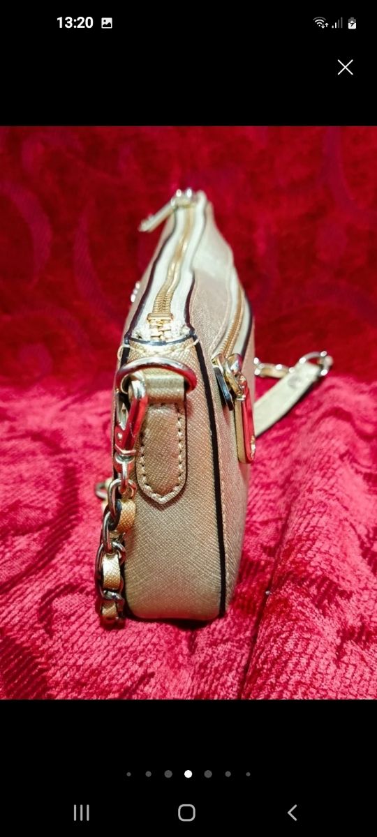 Bolso DKNY dorado - bandolera