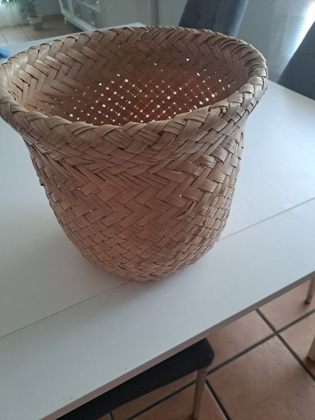 Cesto mimbre beige