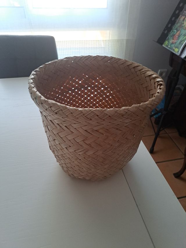 Cesto mimbre beige