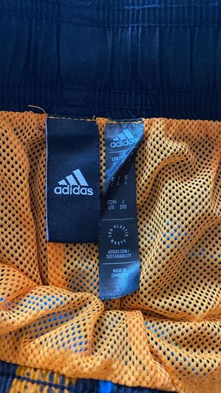 Bañador Adidas azul y naranja - Talla L