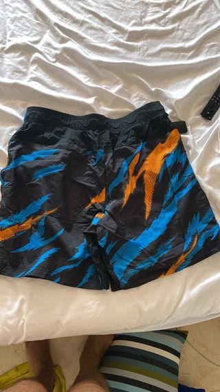 Bañador Adidas azul y naranja - Talla L