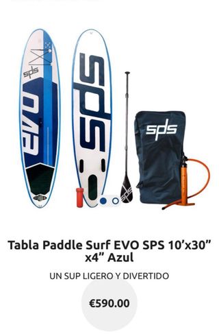 Tabla Paddle Surf hinchable EVO sps 