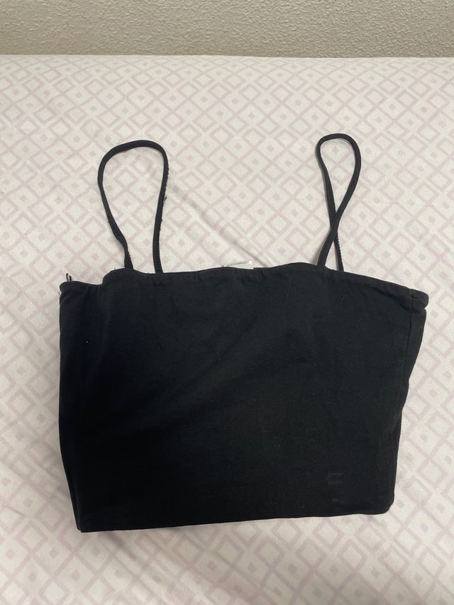 Top negro tirantes mujer