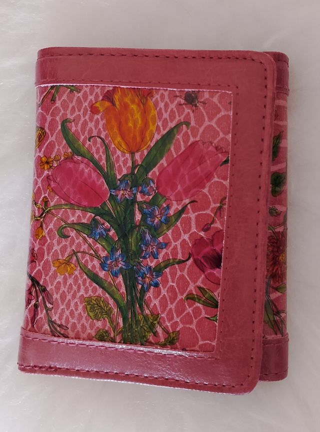 Cartera floral rosa-roja