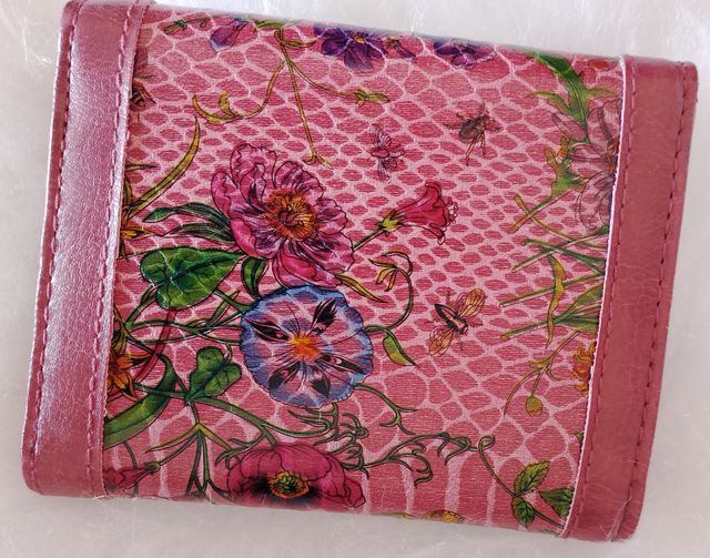 Cartera floral rosa-roja
