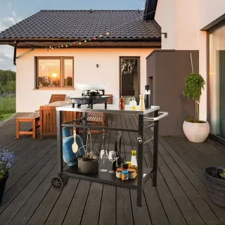 Carrello da Pranzo per BBQ da Esterno con Doppio R