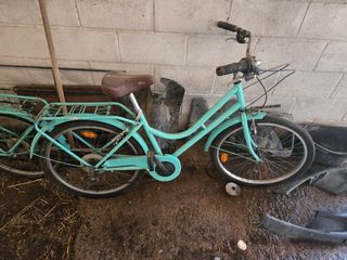 Bicicleta paseo turquesa vintage