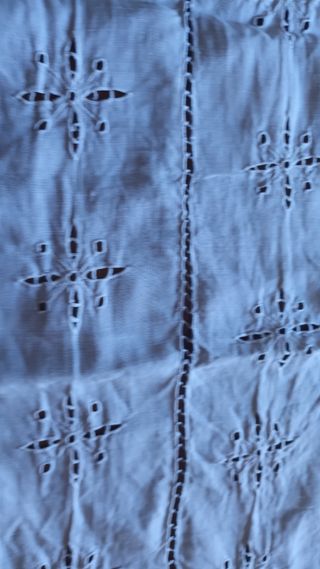 Runner bianco ricamato