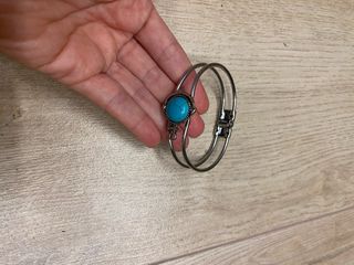Pulsera plata turquesa