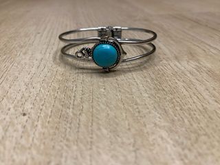 Pulsera plata turquesa
