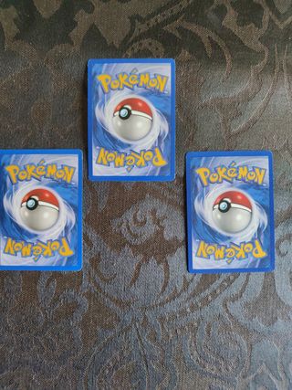 3 cartas Entrenador Pokémon 1ª Edición