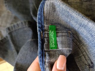 Minigonna jeans vintage anni 2000 Benetton L