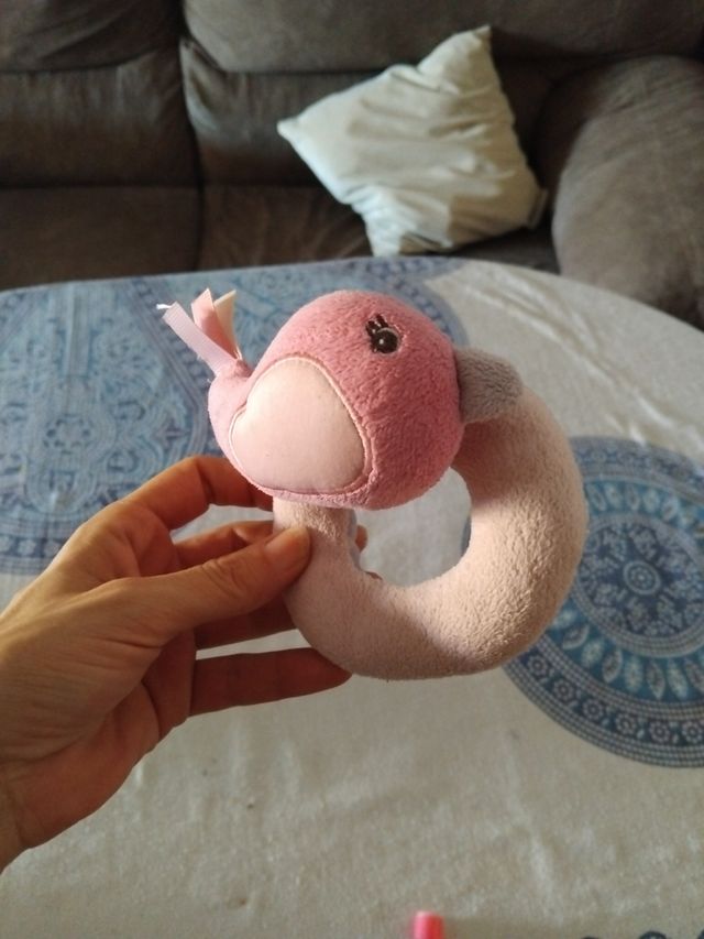 Sonaglio per bambini Pink Bird