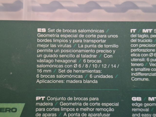 Set de brocas salomónicas 6 piezas