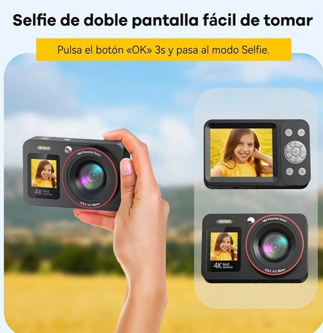 Cámara Infantil 4K 64MP