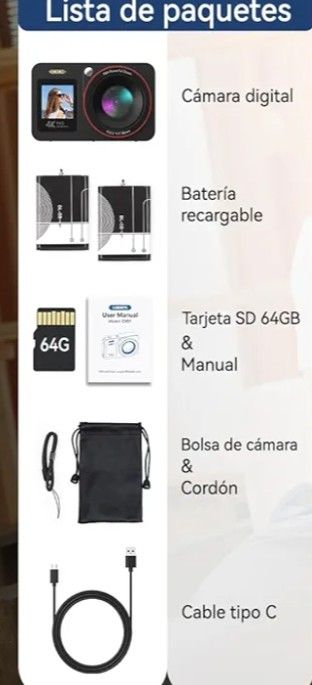 Cámara Infantil 4K 64MP