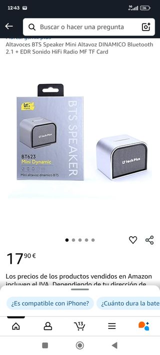 Mini Altavoz Bluetooth BT623
