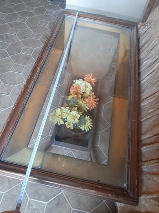 Mesa camilla rectangular de cristal