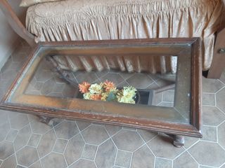 Mesa camilla rectangular de cristal