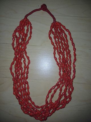 Collar Coral Rojo Vintage