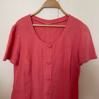 Abito vintage lino colro anguria