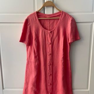 Abito vintage lino colro anguria