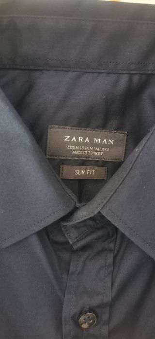 Camisa Zara Man azul