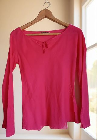 Camisa rosa fucsia Talla M 38 Stradivarius