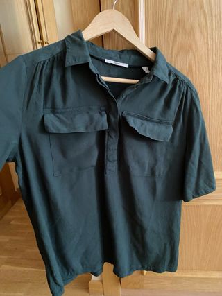 Blusa Esprit verde oliva XL