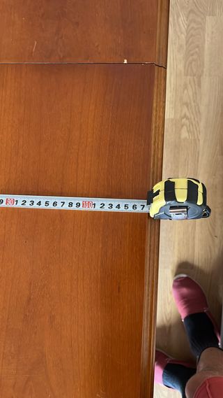 Mesa comedor ovalada + 4 sillas madera