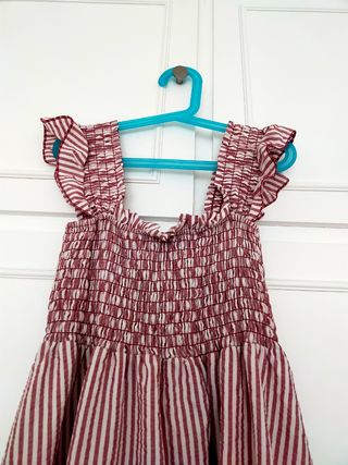 Vestido largo tirantes a rayas 