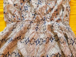 Vestito lungo estivo bianco e blu