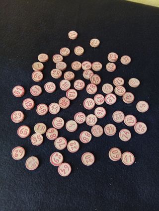 Fichas madera lotería