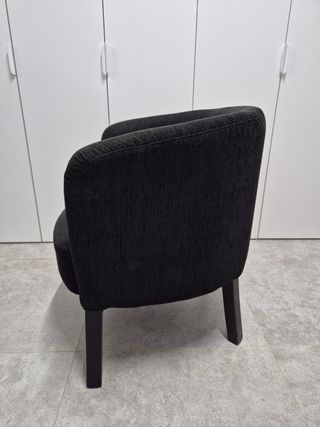 Sillón negro - Tela y madera