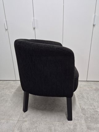 Sillón negro - Tela y madera