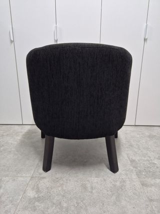 Sillón negro - Tela y madera