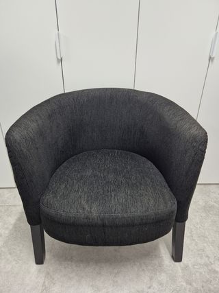 Sillón negro - Tela y madera