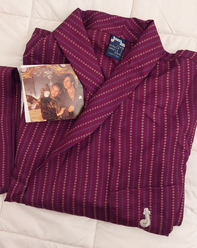 Vestaglia Uomo Jamas - Seta  Colore bordeaux