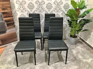 PACK DE 4 SILLAS NUEVAS POLIPIEL