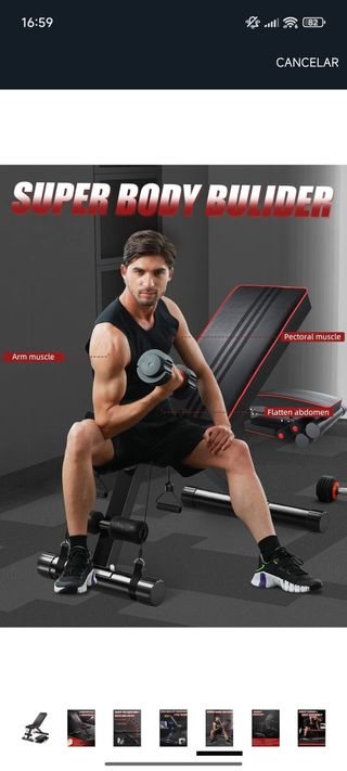 Banco de mancuernas plegable