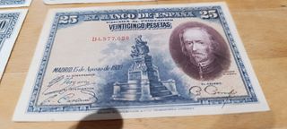 Billetes 100 & 25 pesetas antiguos