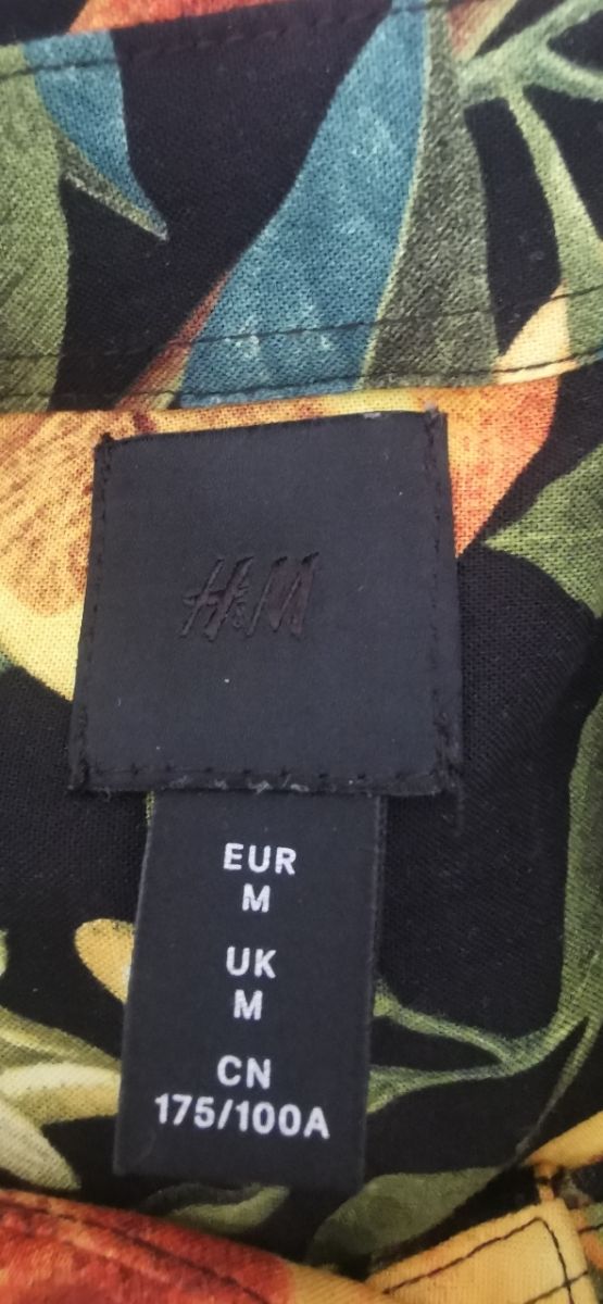 Camisa negra estampada - Talla M