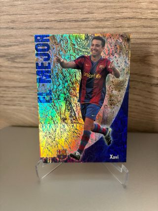 Cromo Xavi FC Barcelona Jaspeado 2008 