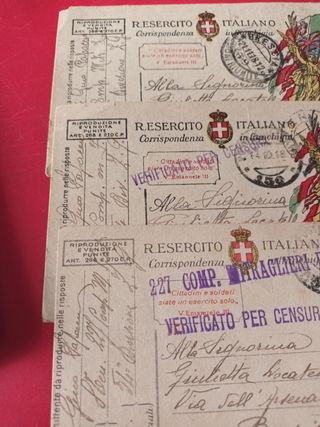 Cartoline militari italiane 1918