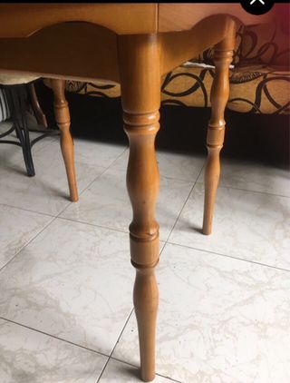 Mesa madera - cristal
