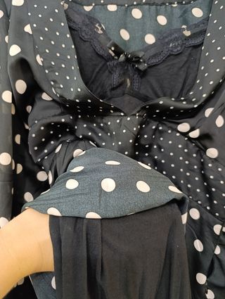 Abito Zuiki pois bianco-nero