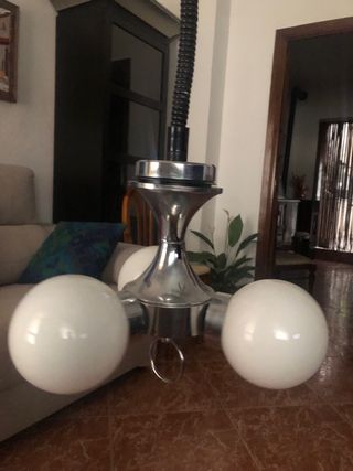 Lámpara 3 esferas cristal - vintage