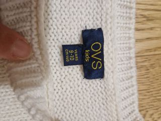 Maglione bianco con frappe Ovs tg.9-10 anni (140)